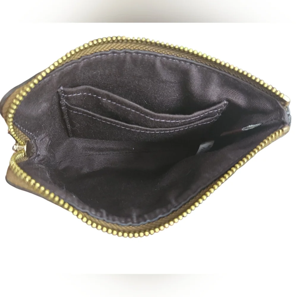 Coach Signature C And Burgundy Pocket Wristlet - Picture 5 of 5